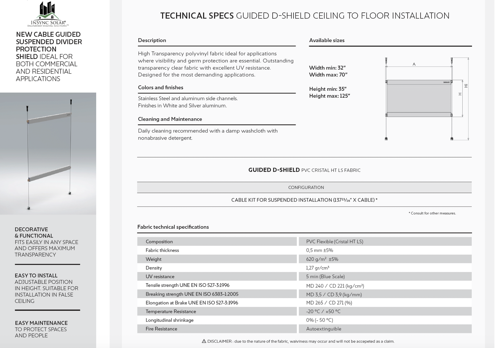 PPE protective clear roller shade vinyl 
