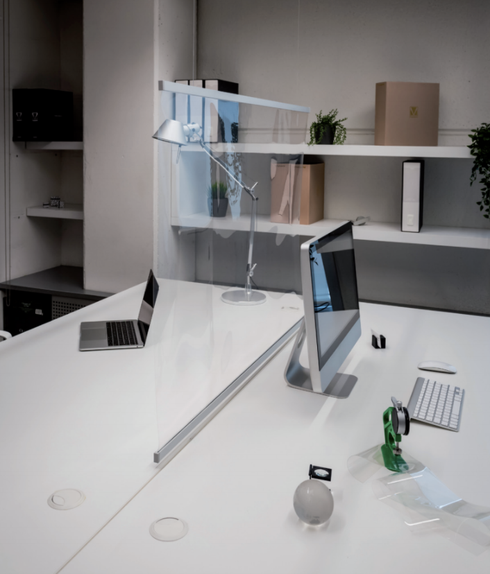 PPE protective vinyl clear roller shade