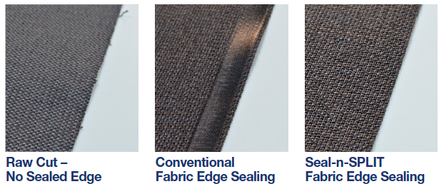 solar shade fabric seal and split