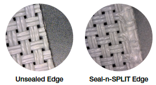 solar shade fabric seal and split