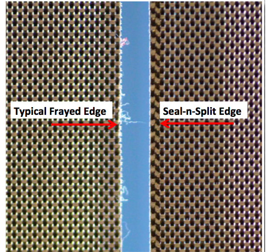 solar shade fabric seal and split