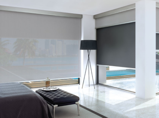 Interior solar shade dual