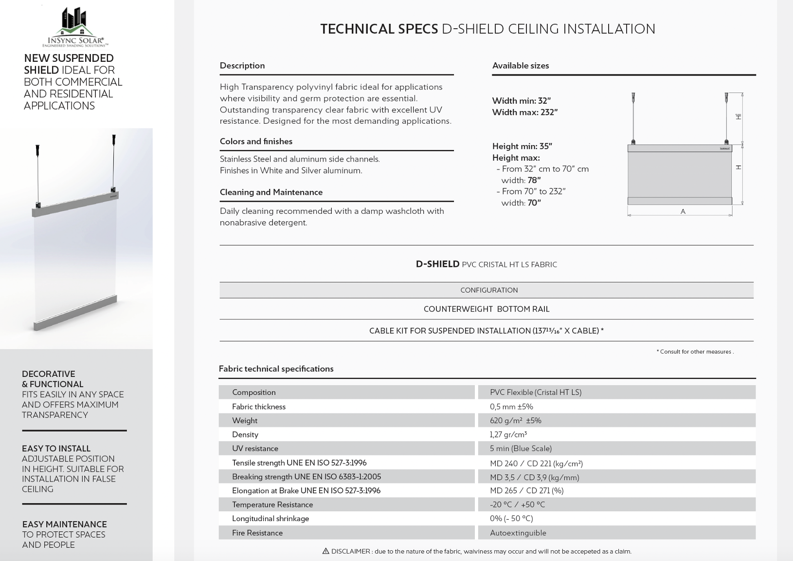 Suspended Shield Technical Info D-Shield Ceiling Installation
